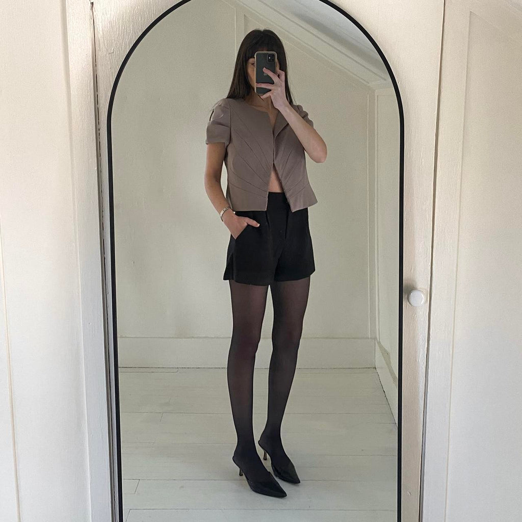 Mario Serrani Italy Hook & Eye Paneled Blazer Jacket Size 8