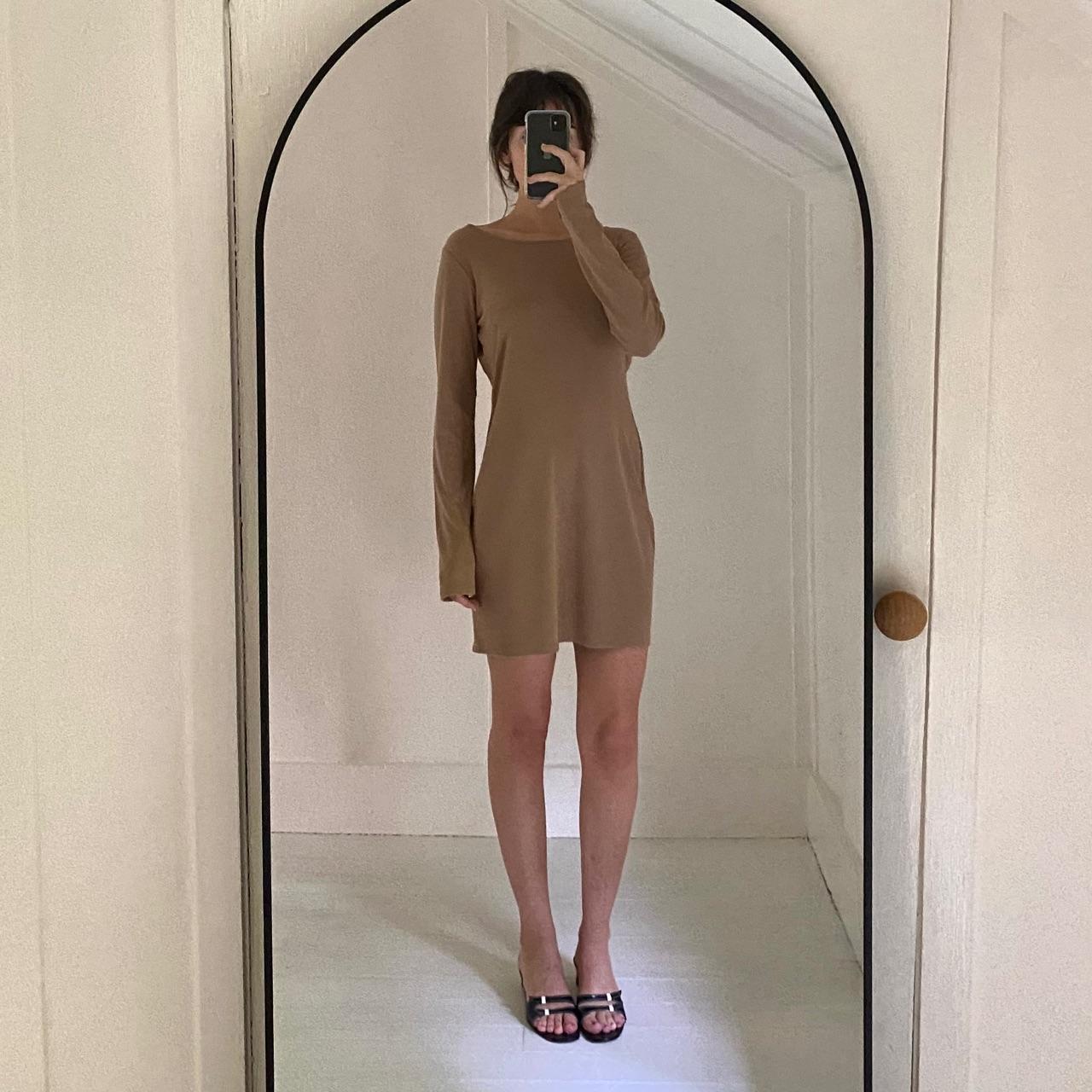 Lovers + Friends Chloe Backless Mini Dress in Cocoa Brown NWOT Size S