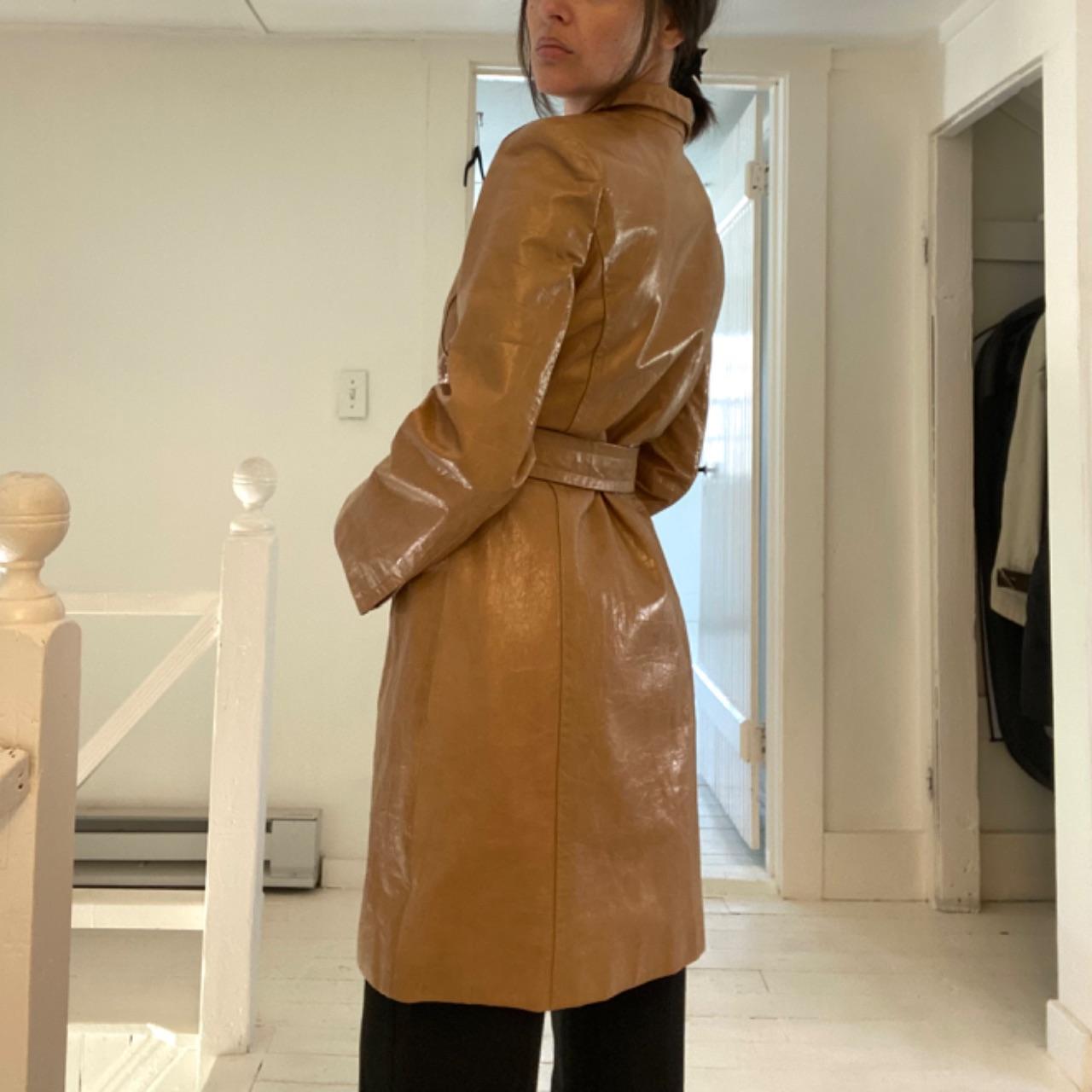 Express Vintage Y2K Leather Trench Coat Size 1/2