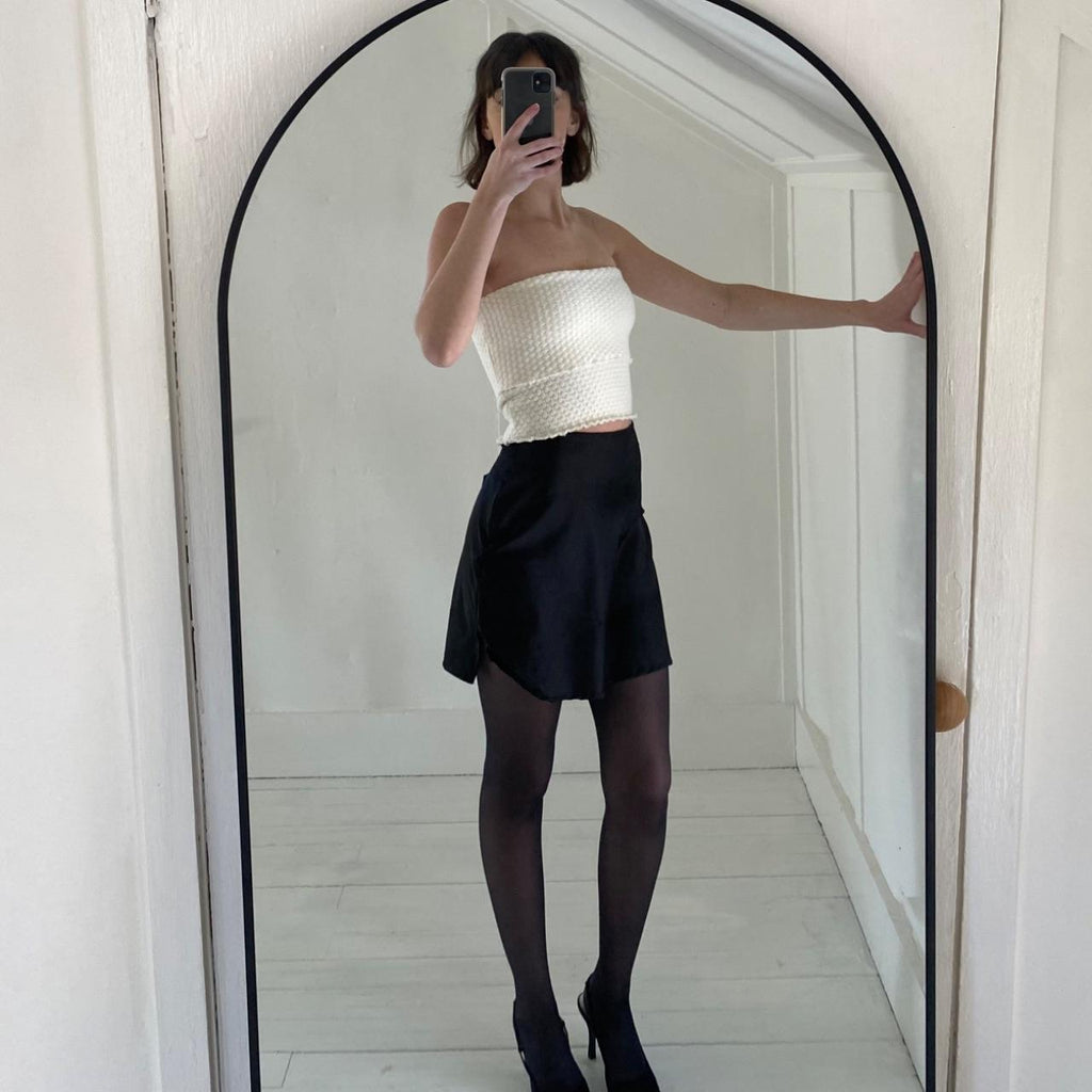 Indah Cole Mini Skirt / Tube Top in Ivory Size S