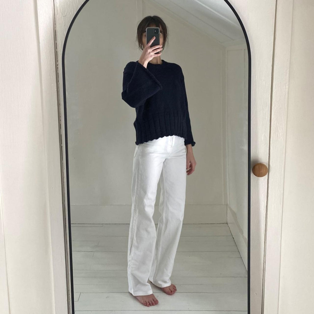 MJ. Watson Chunky Cotton Wide Sleeve Pullover Sweater Size S