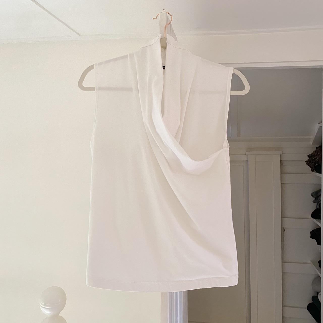 Linda Allard Ellen Tracy Vintage Y2K Funnel Neck Wrap Top Size S