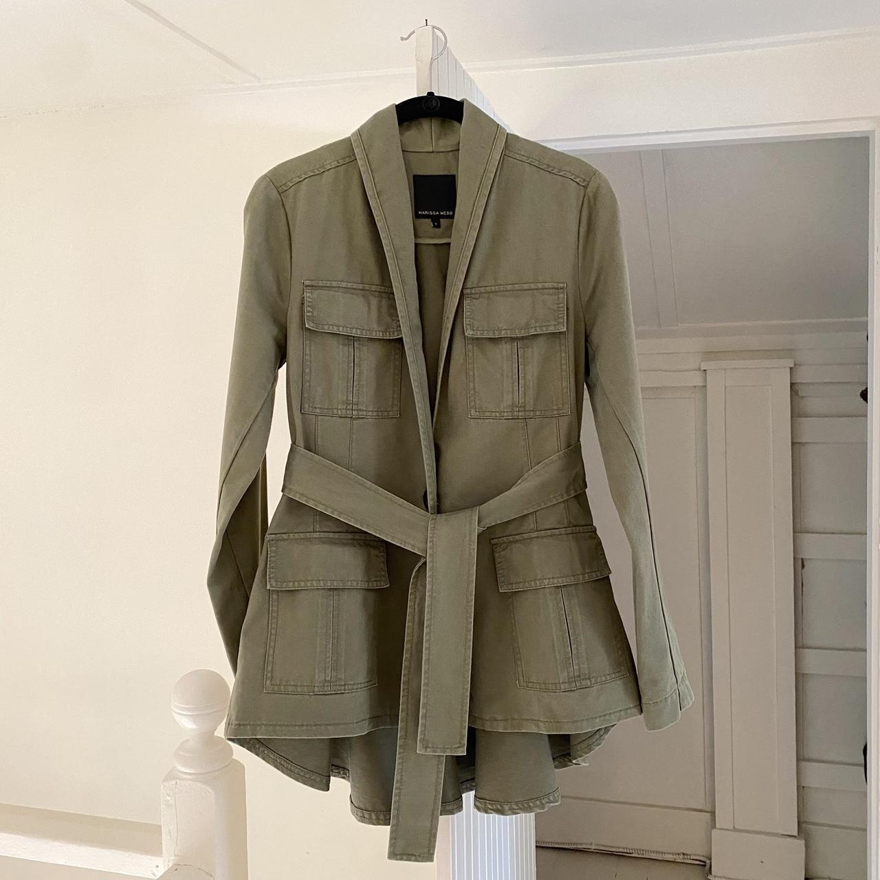 Marissa Webb Iona Peplum Hem Military Jacket Size S