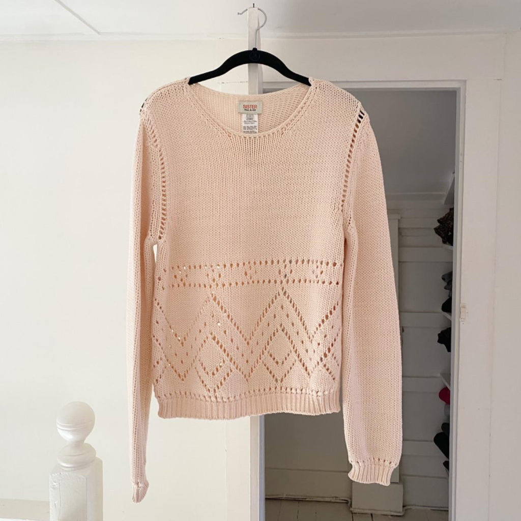 Paul & Joe Sister Bernie Chunky Knit Eyelet Sweater Size 2