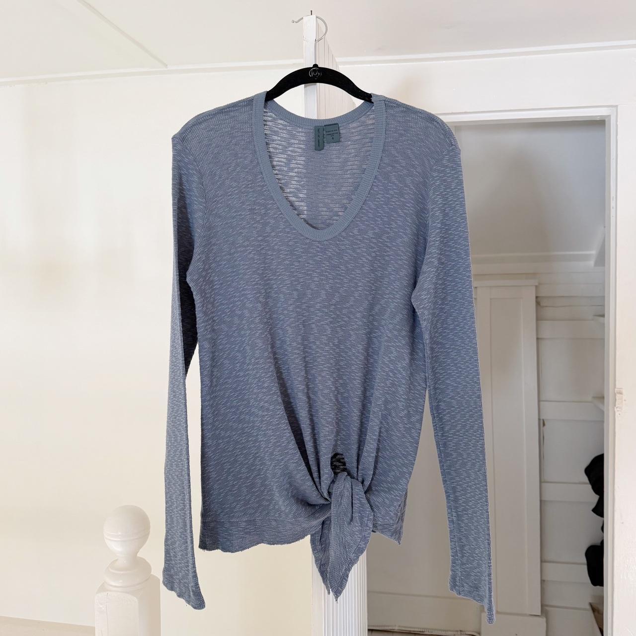 Left of Center / Anthropologie Knot Front Marled Knit Top Size S