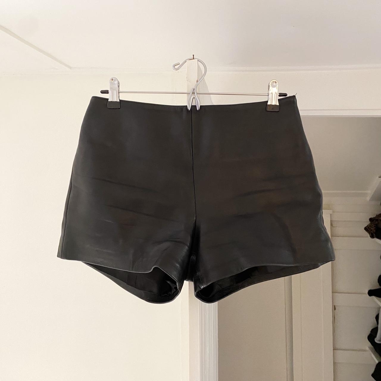 Hugo Buscati Collection Vintage 90s Leather Mini Shorts Size 8