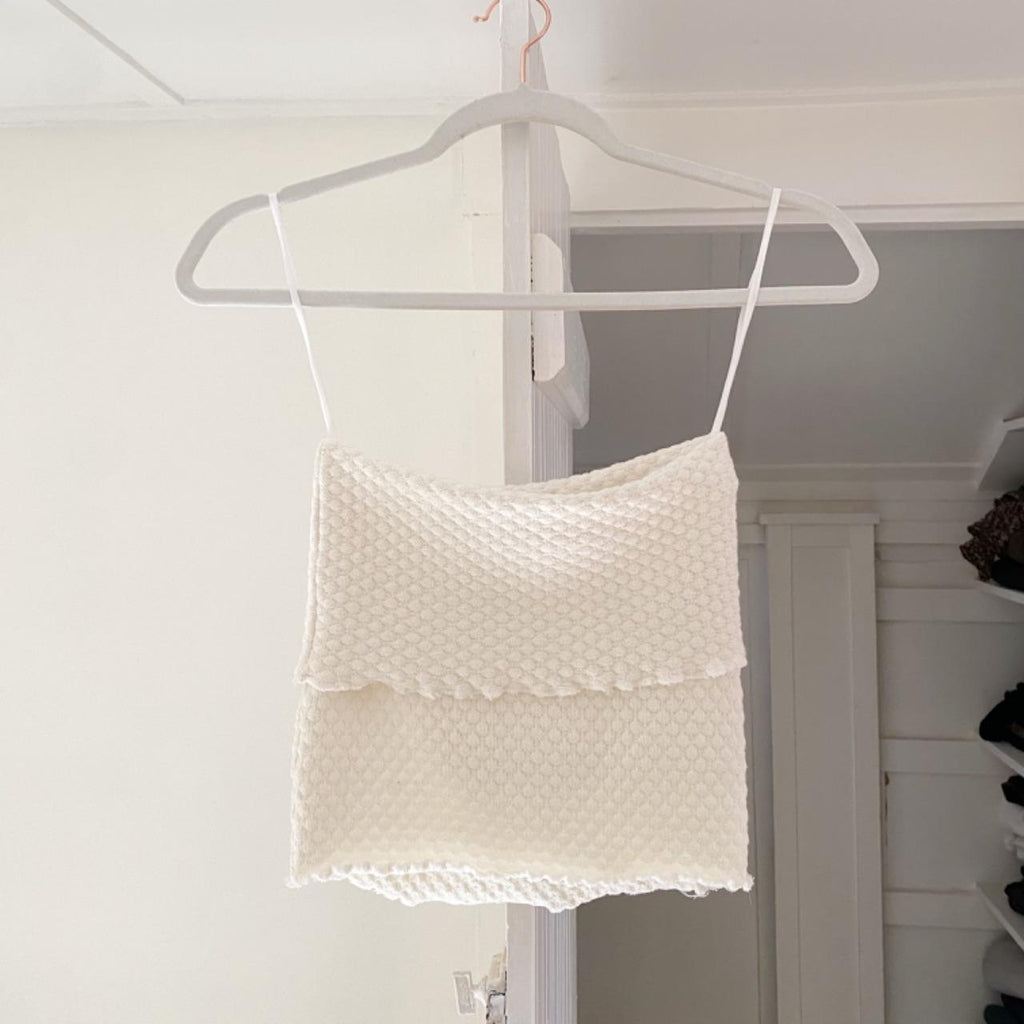 Indah Cole Mini Skirt / Tube Top in Ivory Size S