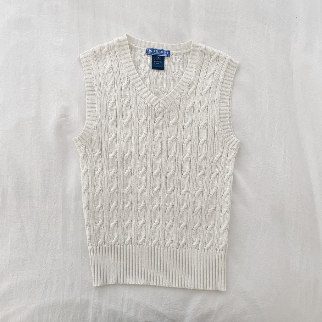 J. Bailey Cable Knit Sweater Vest Size 7