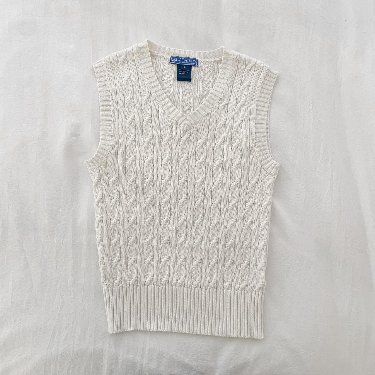 J. Bailey Cable Knit Sweater Vest Size 7