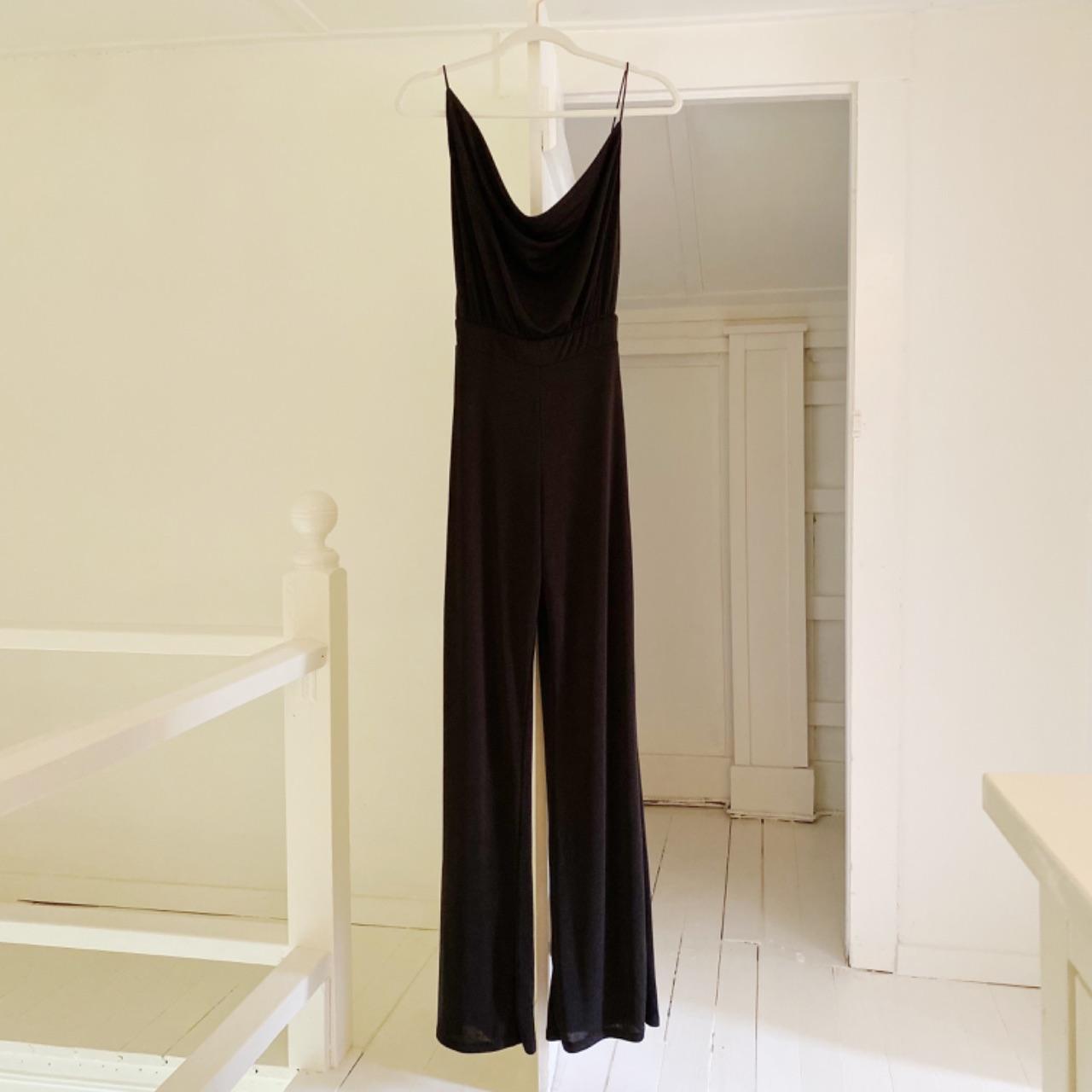 Misha Collection Moira Cowl Neck Pantsuit in Black Size 0