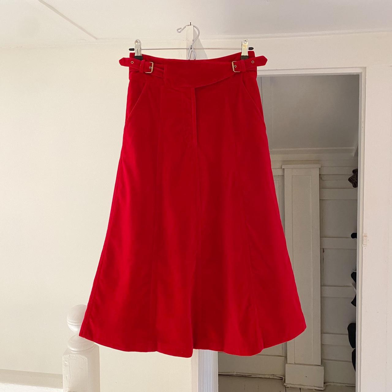 Rachel Antonoff / Anthropologie Regal Velvet Buckle Waist Midi Skirt Size 2