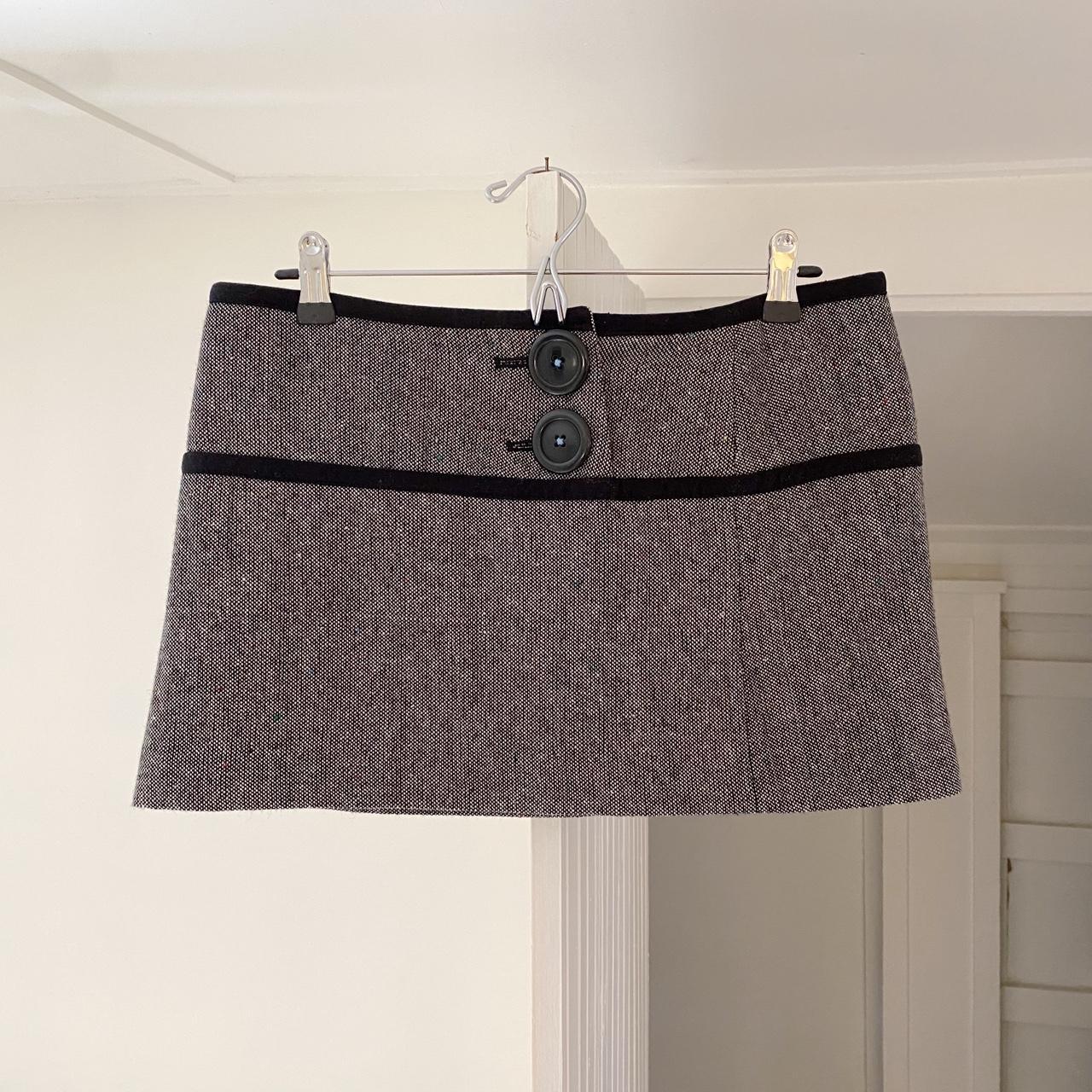 DKNY Jeans Vintage Y2K Tweed Low Rise Mini Skirt Size 9