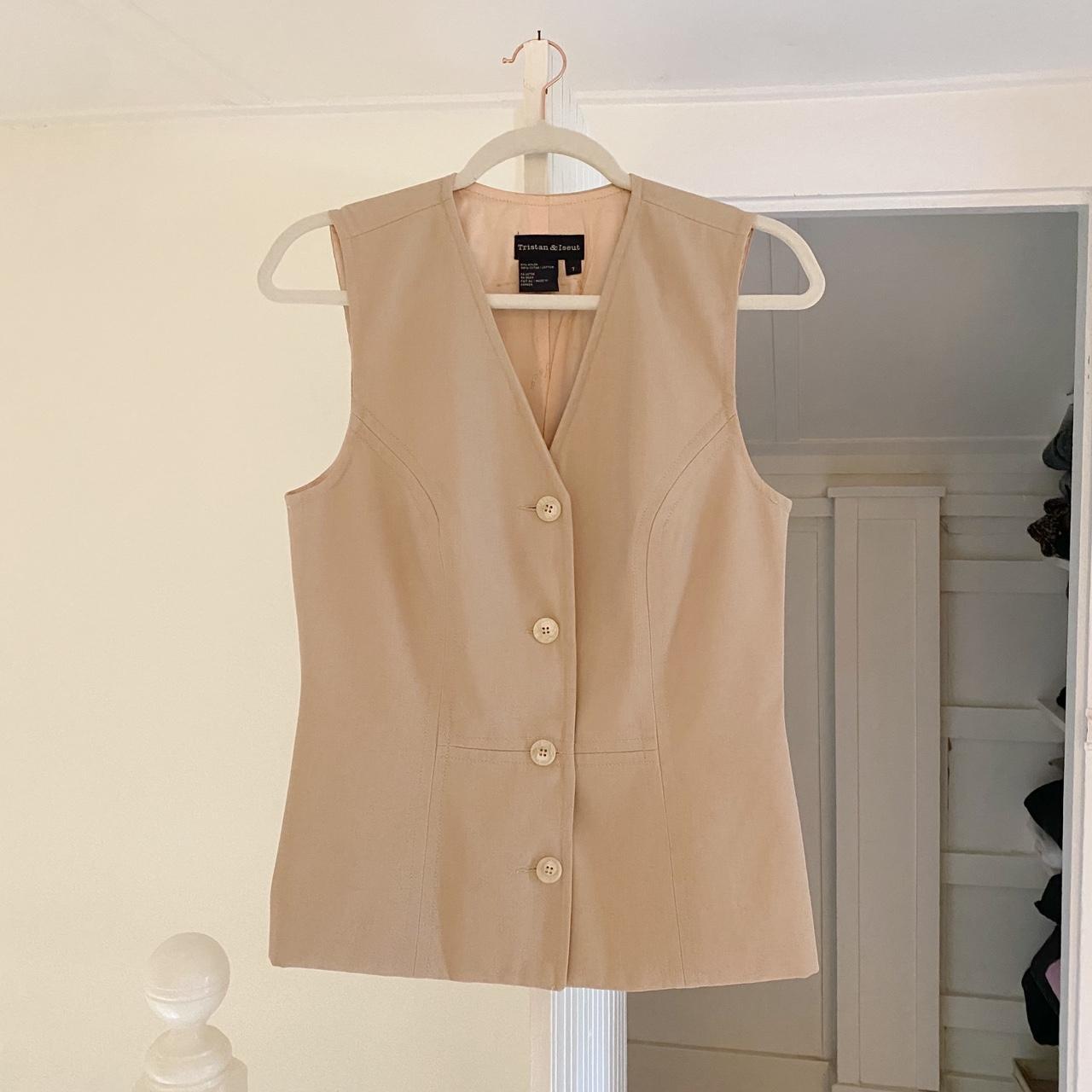 Tristan & Isuet Vintage Y2K Canvas Suit Vest Size 7