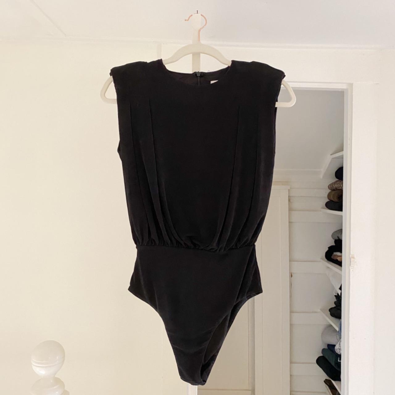 Misha Collection Evanna Blouson Bodysuit in Black Size 4