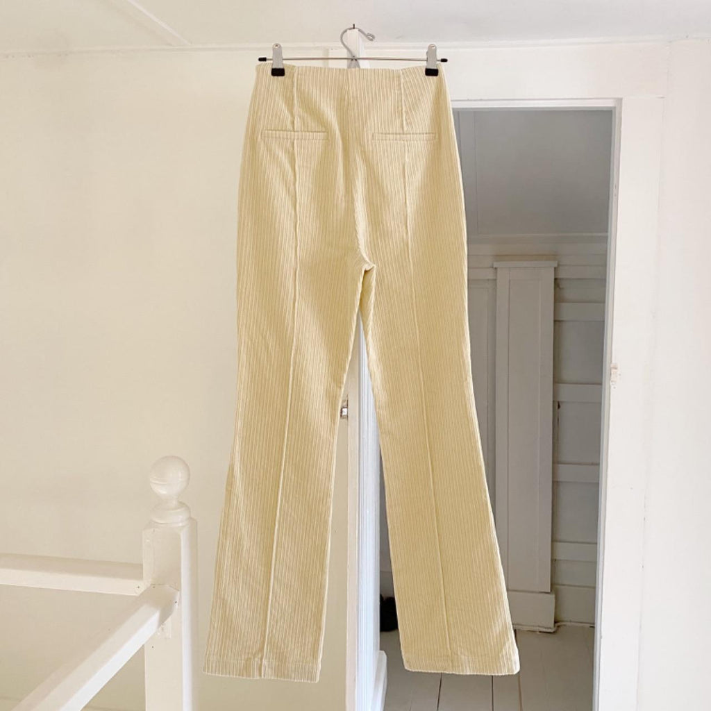 Remain Birger Christensen Floral Corduroy Pants in Wood Ash Size 4