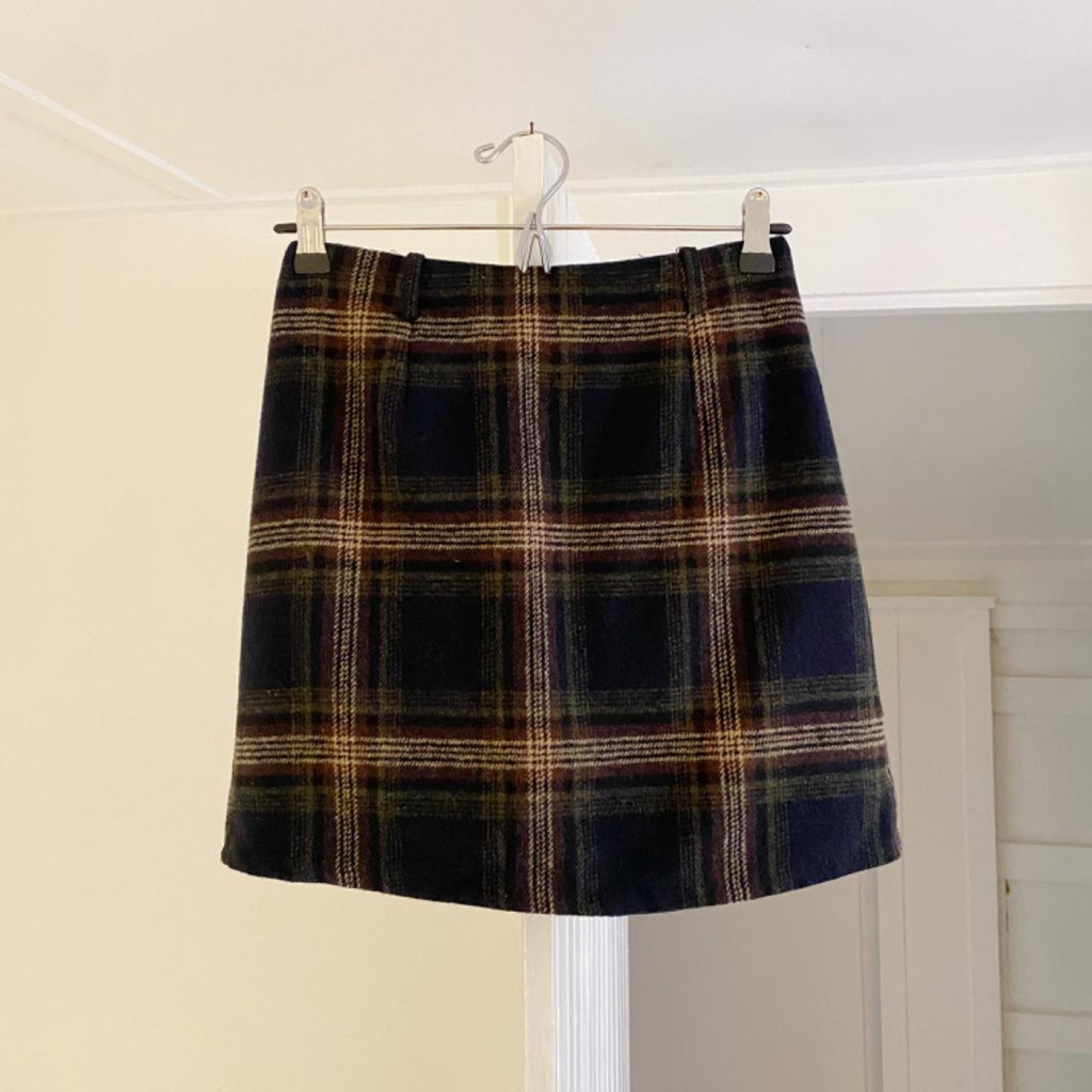 J&B Plaid Knit Mini Skirt Size 1