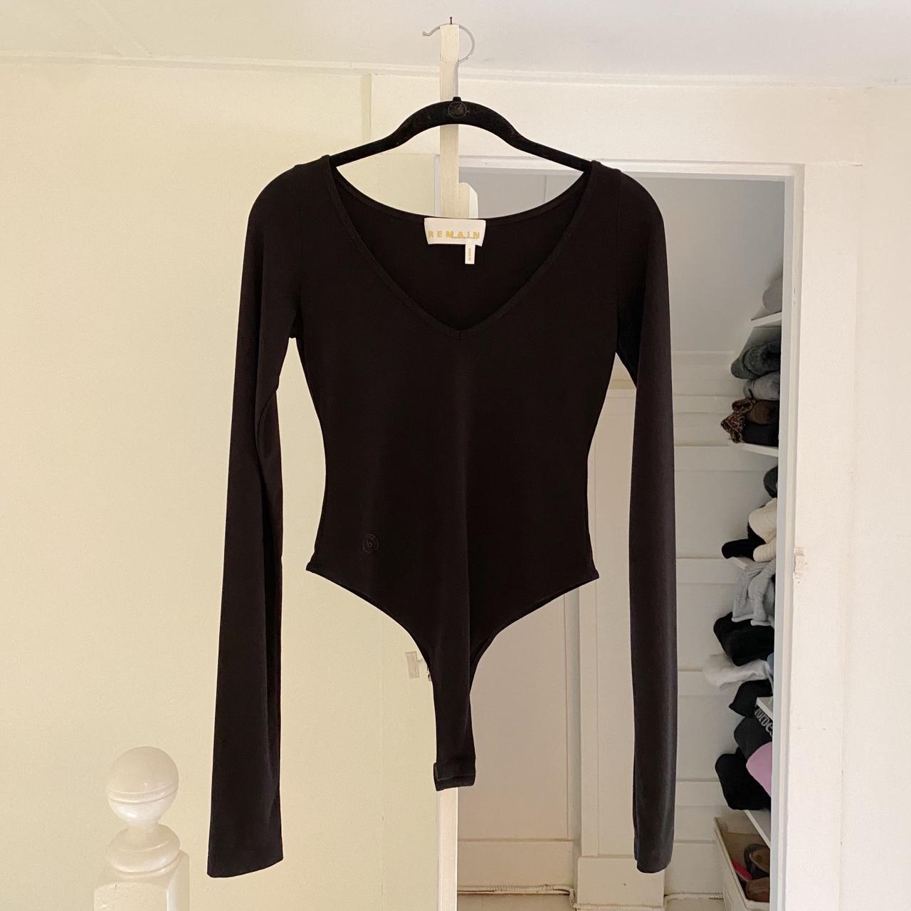 Remain Birger Christensen Nicole Long Sleeve Bodysuit Black Size 6
