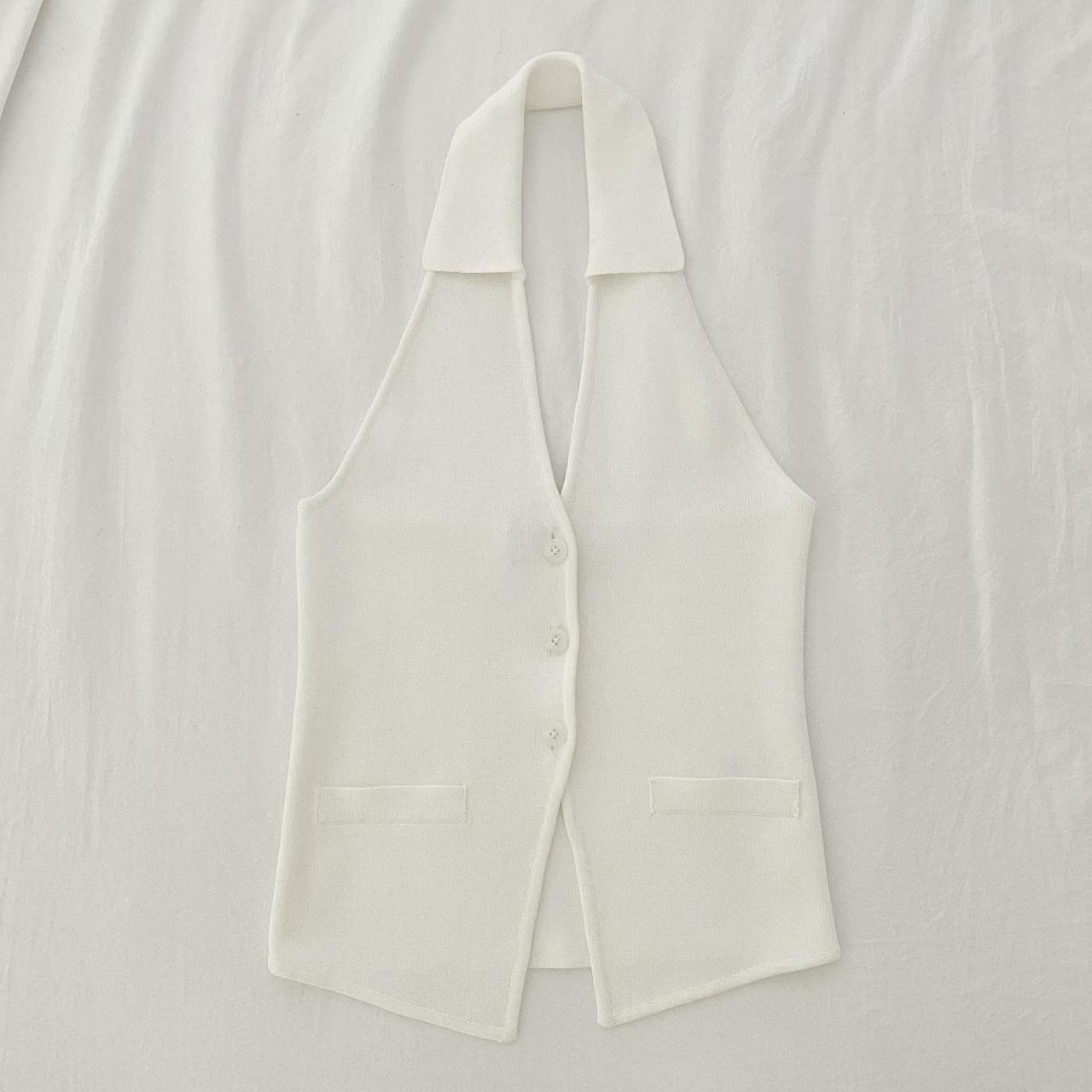 Misha Collection Bruna Halter Top Vest in Ivory Size S