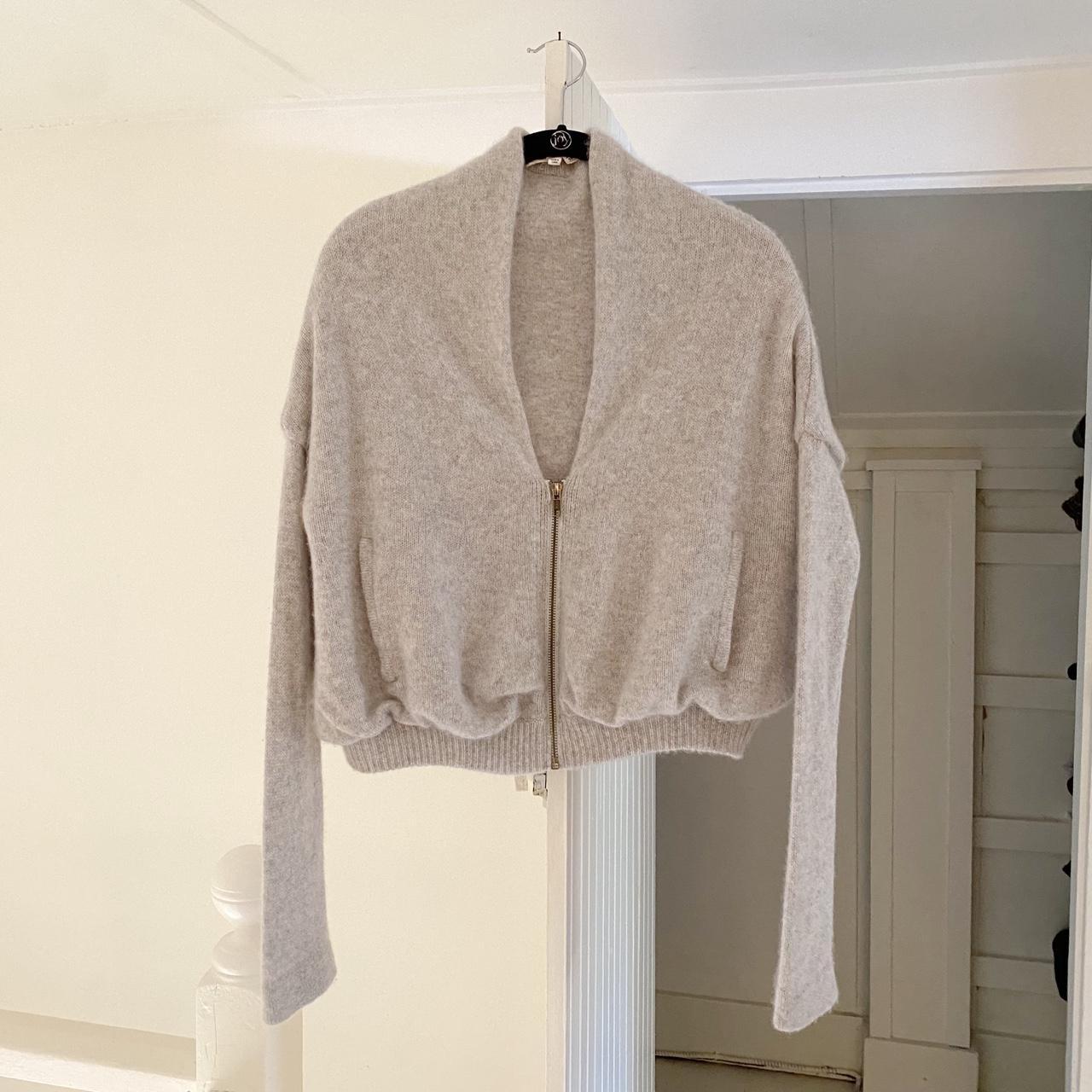 Helmut Lang Cashmere Zip Cardigan Sweater Size P