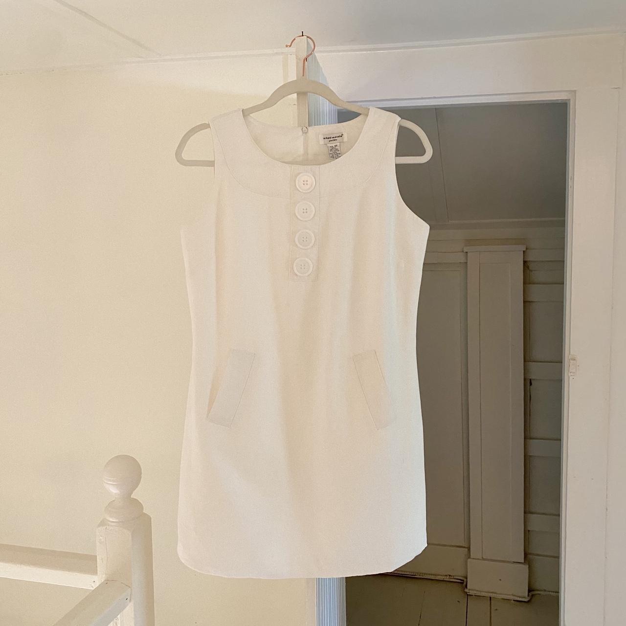 Richard Malcolm Vintage 90s Linen Mini Sheath Dress Size 8P