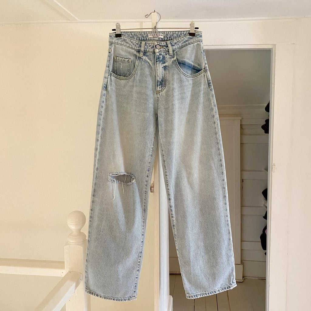 Icon Denim Bea Wide Leg Ripped Jeans Size 23
