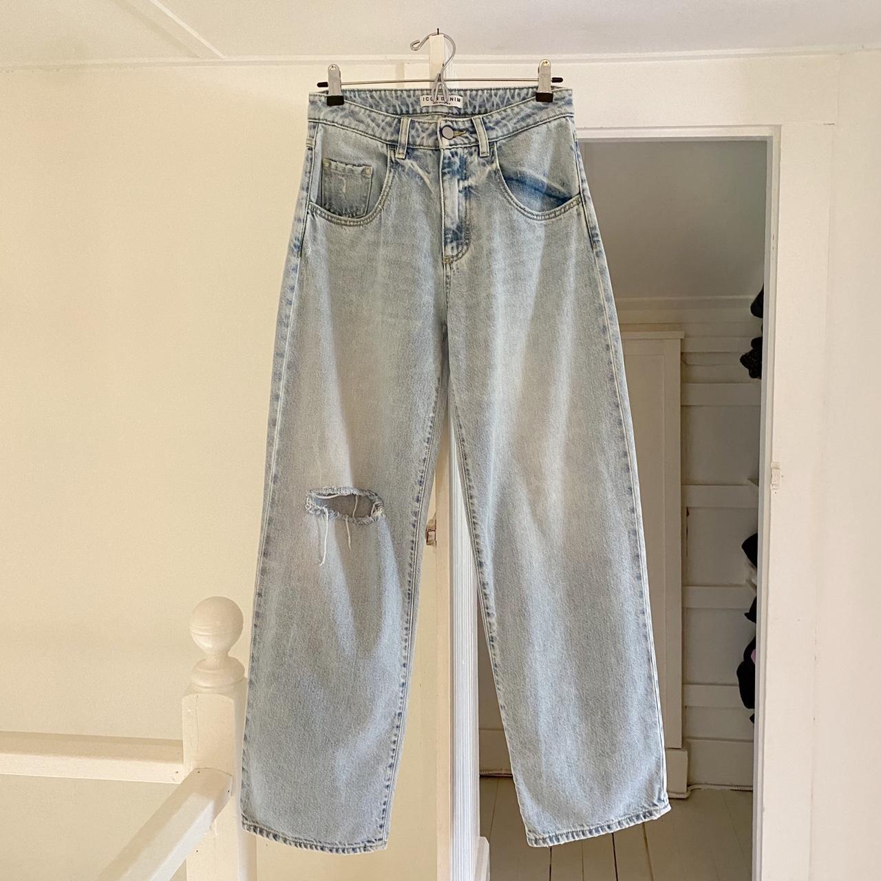 Icon Denim Bea Wide Leg Ripped Jeans Size 23