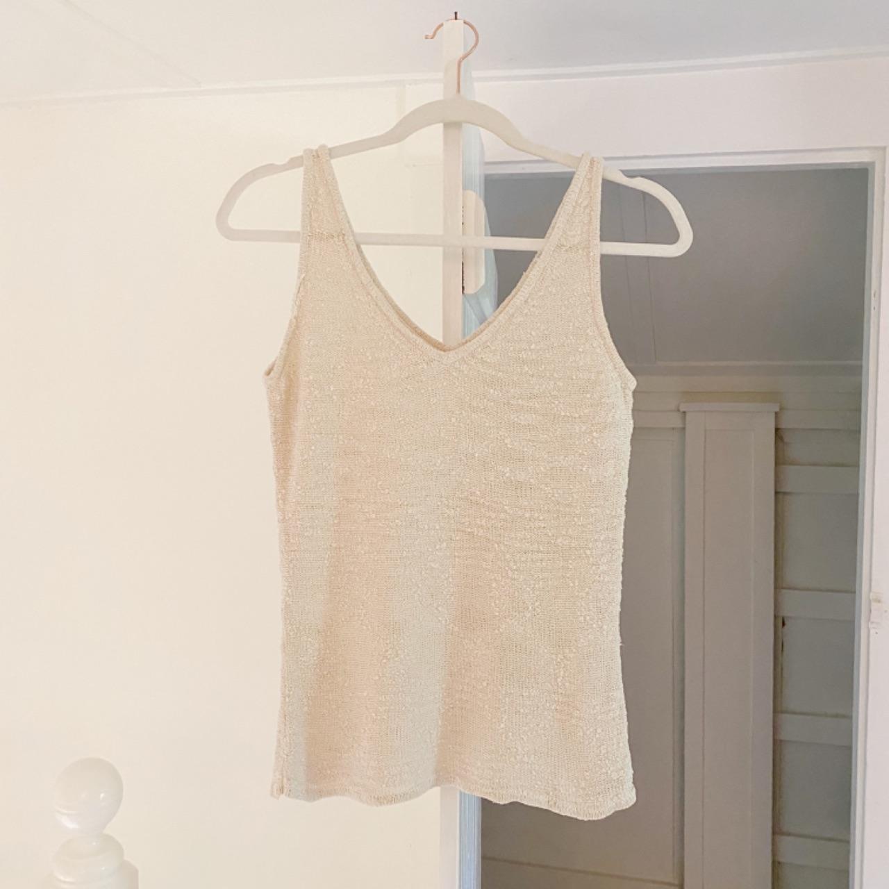 Ellen Tracy Vintage 90s Silk Boucle Knit Tank Top Size 1