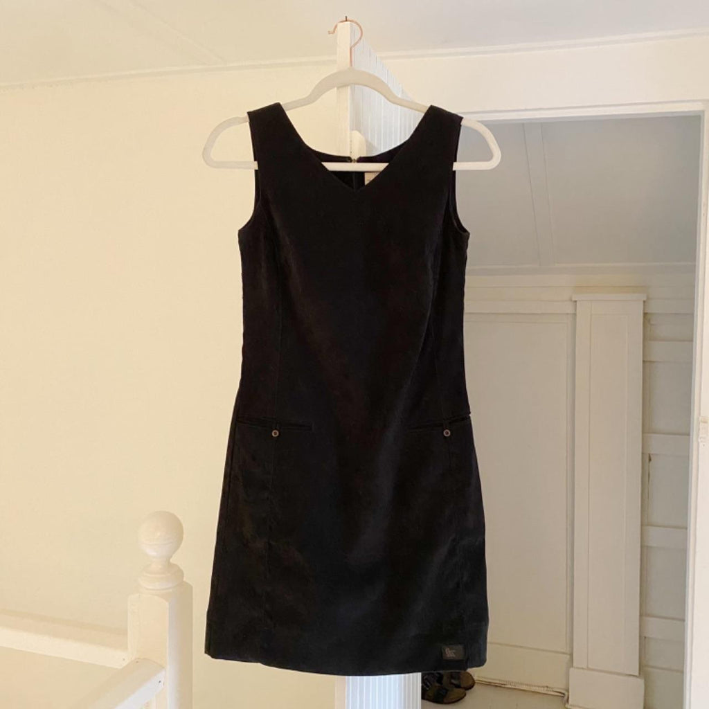 Calvin Klein Jeans Vintage 90s Faux Suede Mini Dress Size 1