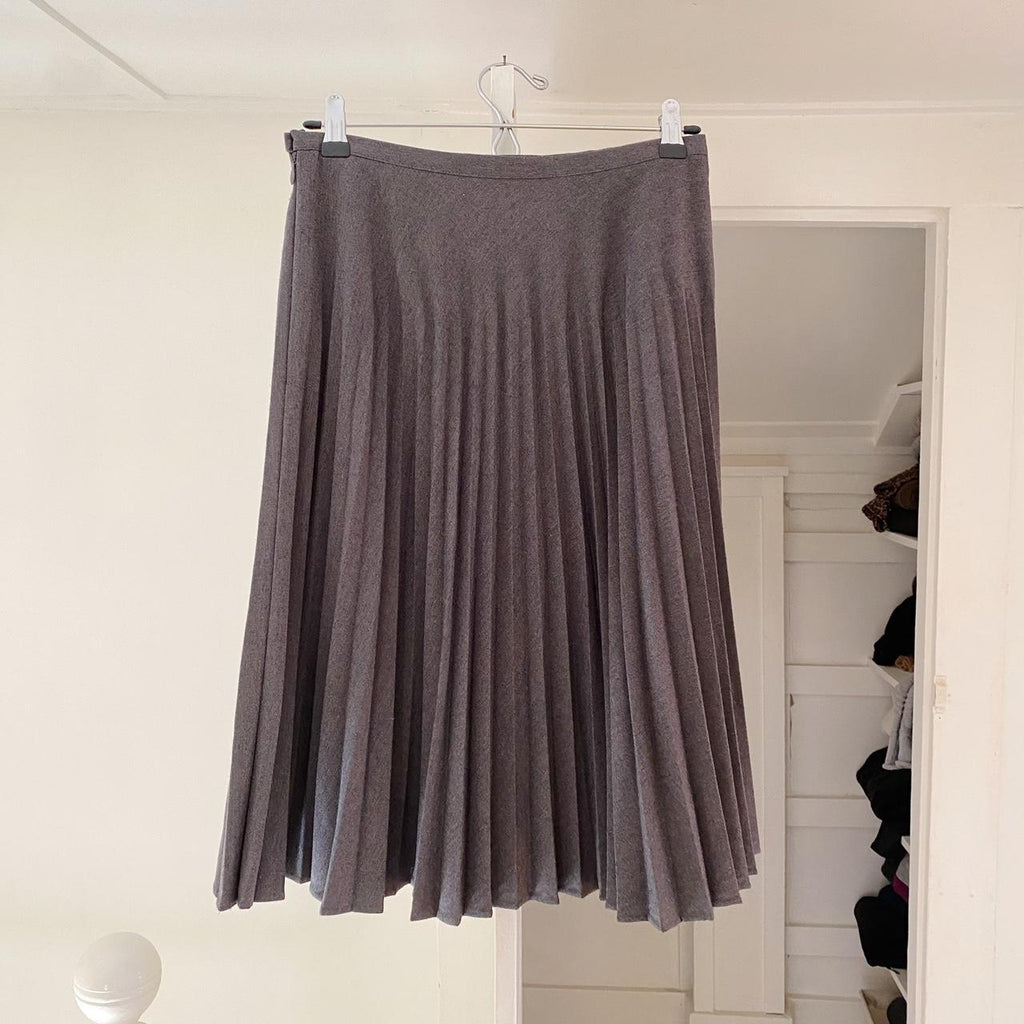 Hugo Buscati Collection Vintage 90s Wool Pleated Midi Skirt Size 8