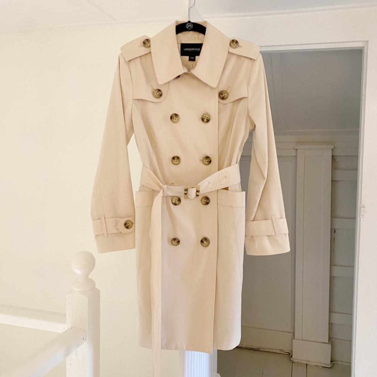 London Fog Double Breasted Trench Coat Size PXS