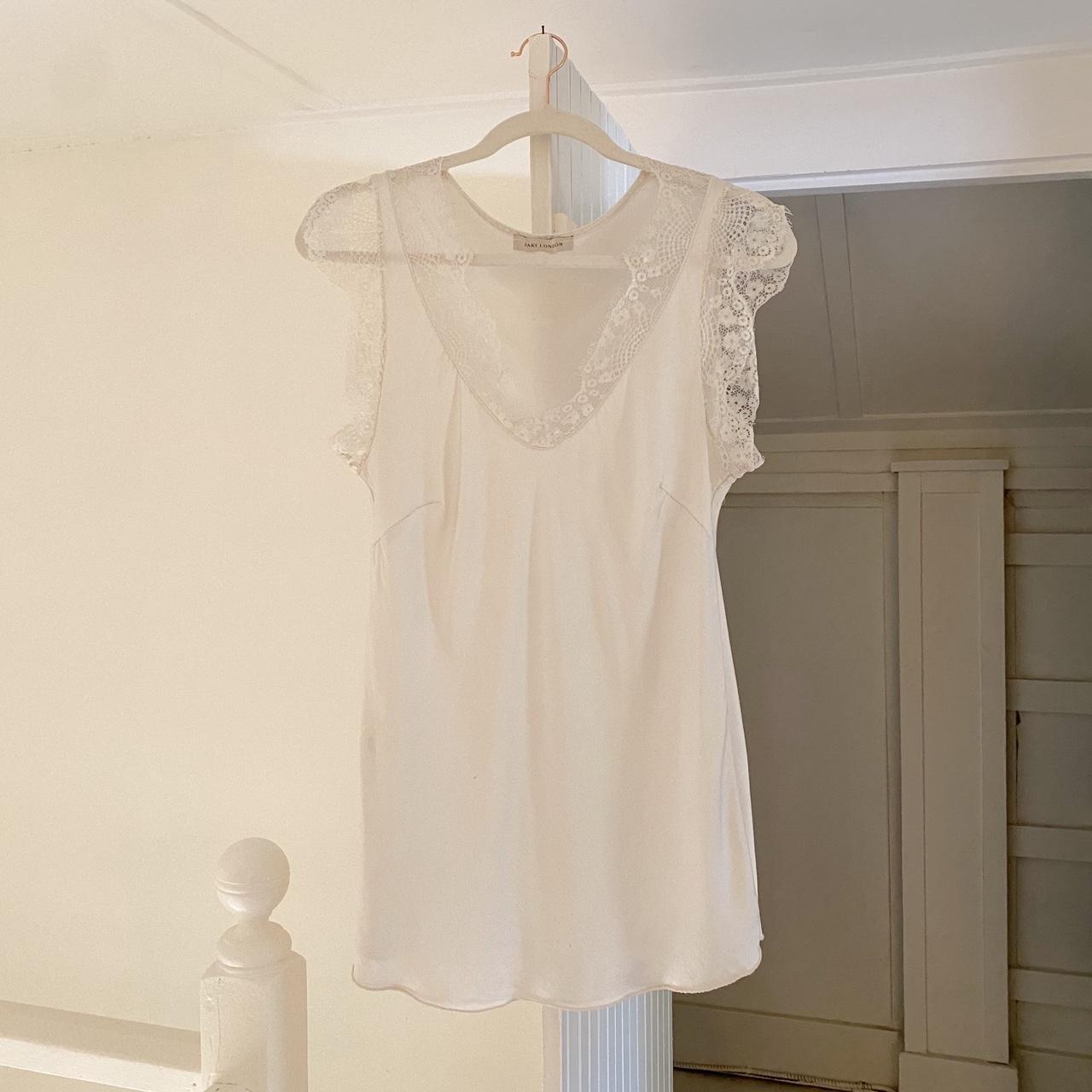 Jaki London Satin Lace Trim Camisole Vest Size S/M