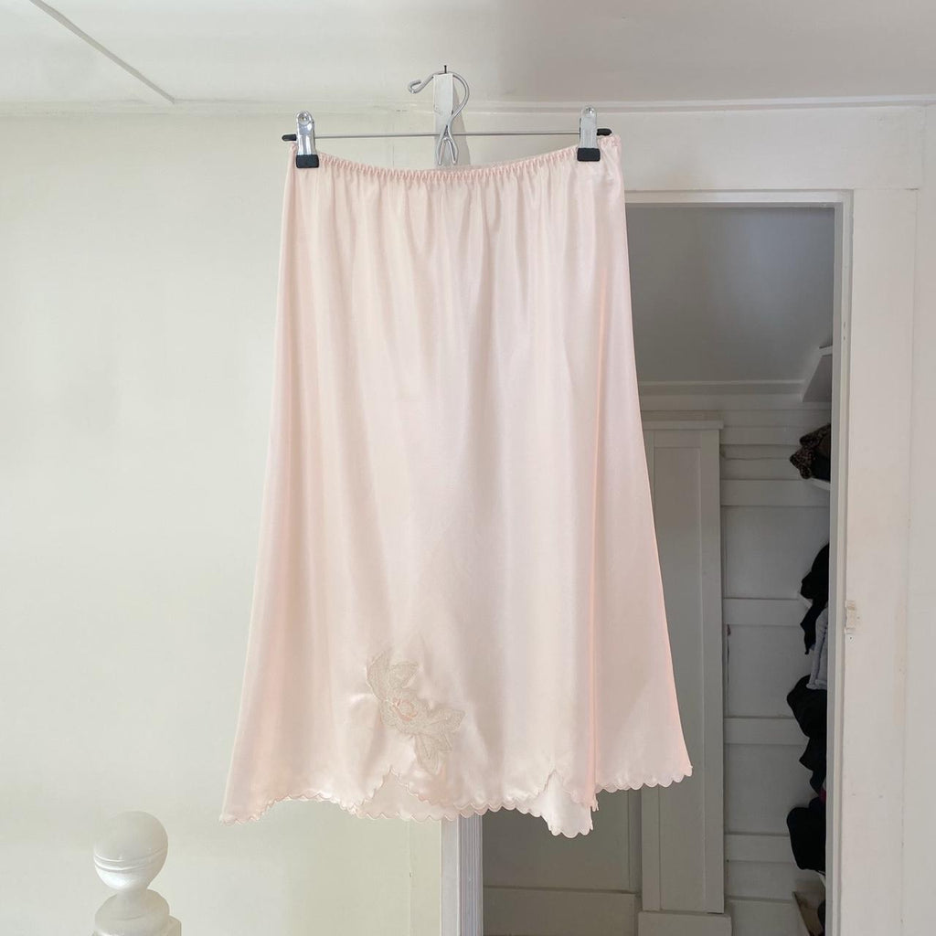 Barbizon Vintages 80s Satin Midi Slip Skirt Size M