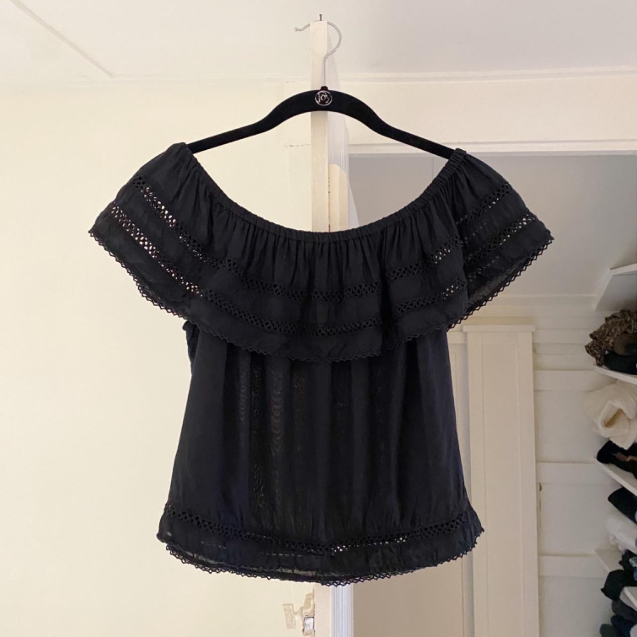 Wilfred / Aritzia Hollande Off Shoulder Eyelet Blouse Size XS