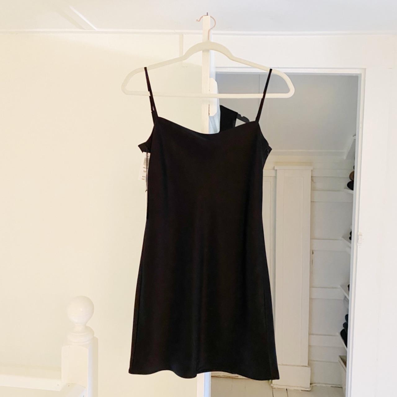 Babaton / Aritzia Encore Satin Mini Slip Dress in Black NWT Size XS