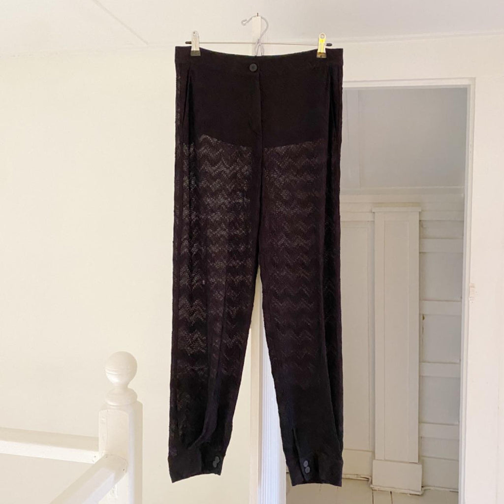 Missoni Sheer Woven Zig Zag Trousers Size IT 40