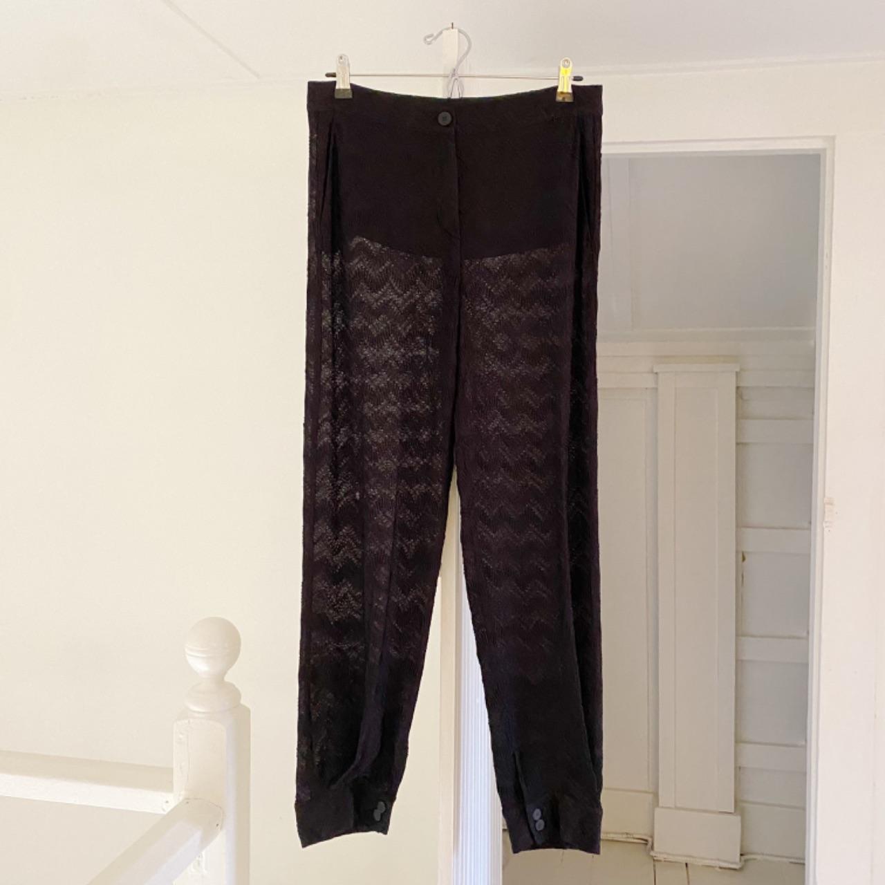 Missoni Sheer Woven Zig Zag Trousers Size IT 40