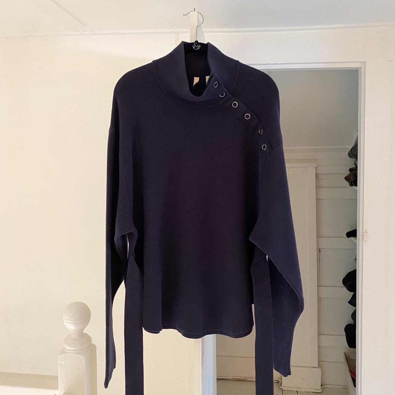 Moth / Anthropologie Tie Waist Mock Neck Poncho Sweater Size M