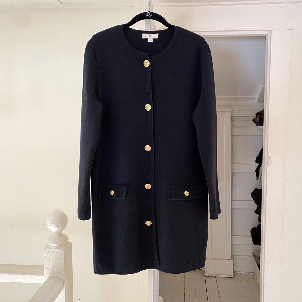 J. Crew Long Giselle Sweater Blazer in Black Size XS