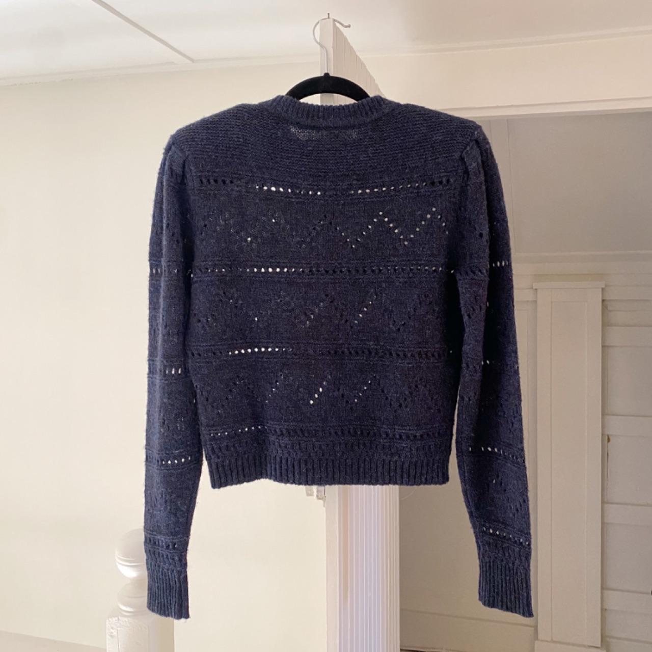 Isabel Marant Étoile Norma Wool Eyelet Sweater in Midnight Size 36