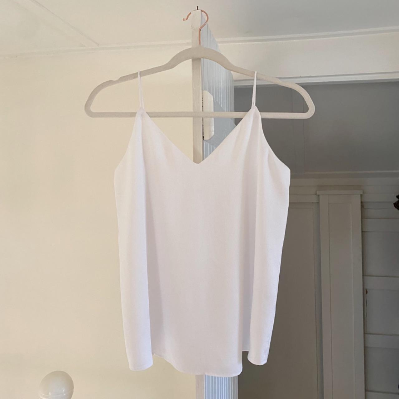 Calvin Klein V Neck Camisole Top in White Size PS