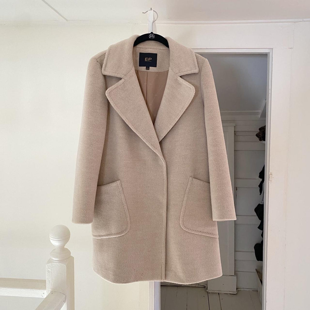 Elegant Prosper Sheep Fur Fleece Wrap Coat Size 3