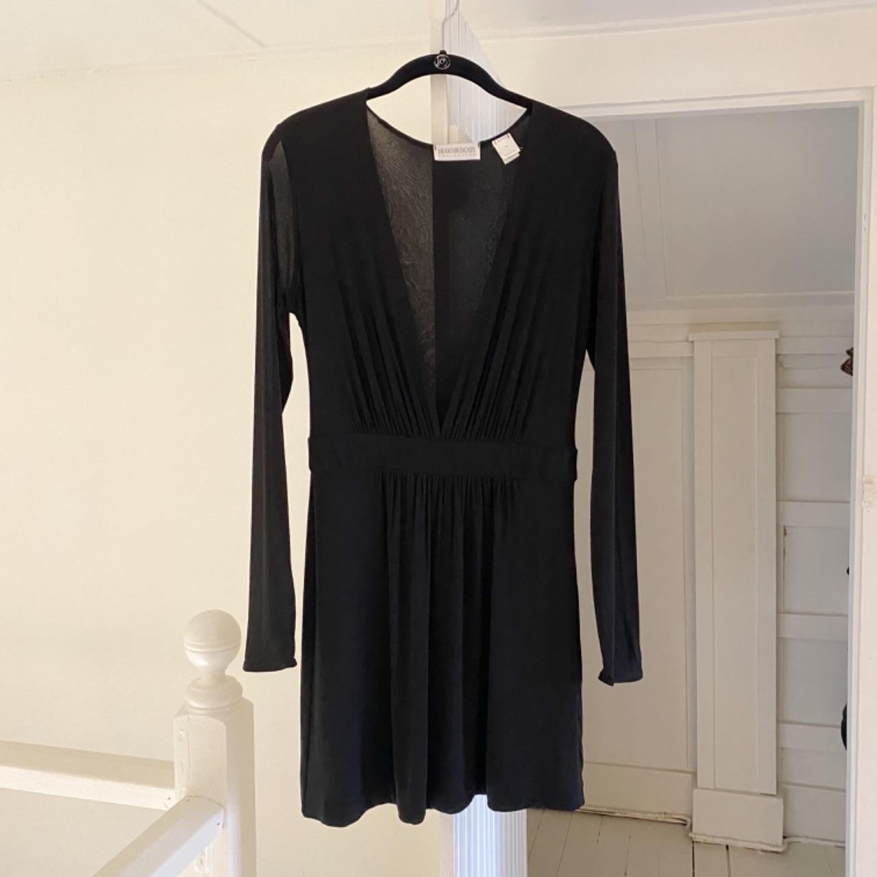 Hugo Buscati Collection Vintage 90s Plunge Neck Mini Dress Size S
