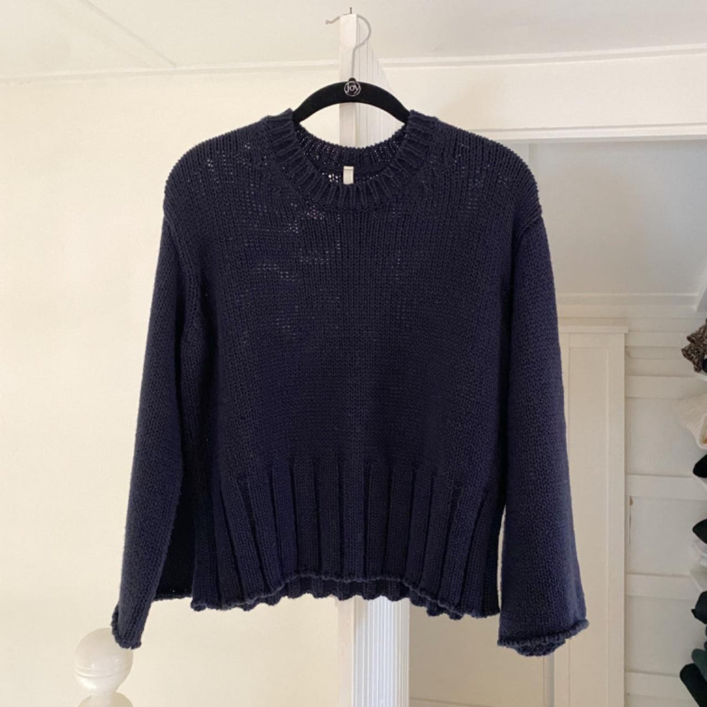 MJ. Watson Chunky Cotton Wide Sleeve Pullover Sweater Size S