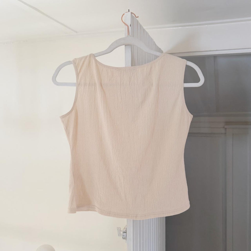 Brandy Melville Kathleen Textured Boat Neck Tank Top OS