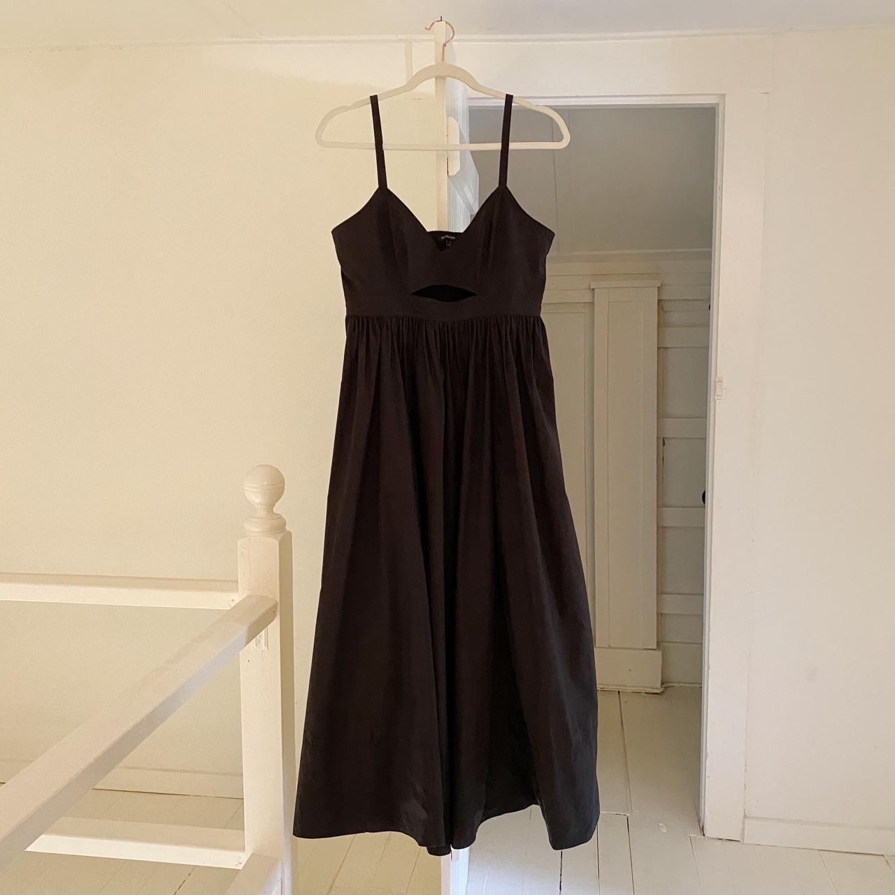 Banana Republic Isa Cotton Poplin Midi Dress in BR Black Size 8