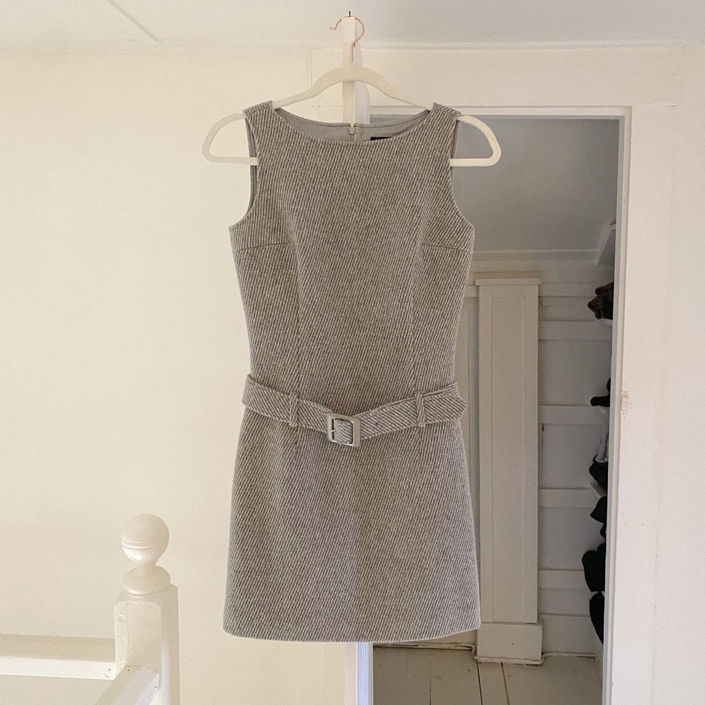 Queens Court Wool Knit Belted Drop Waist Mini Dress Size 1