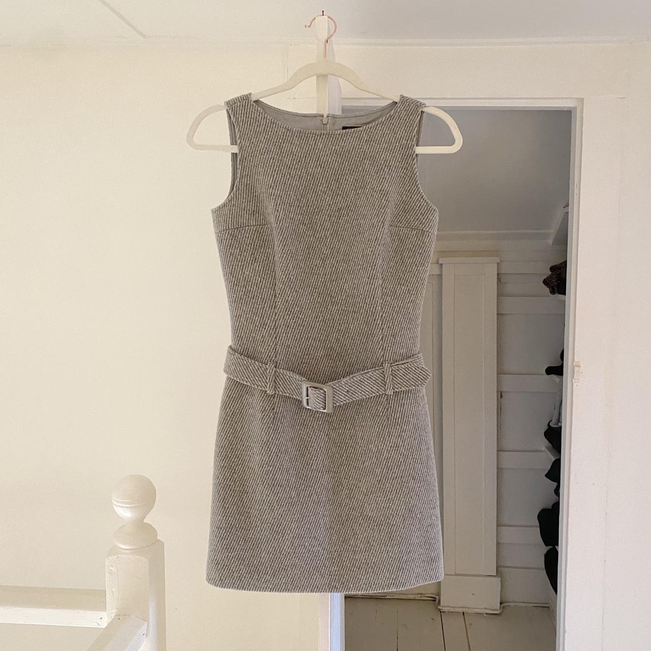 Queens Court Wool Knit Belted Drop Waist Mini Dress Size 1