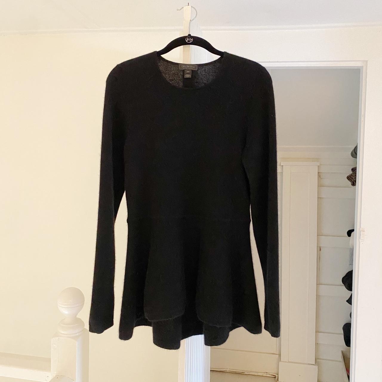 Saks Fifth Avenue Cashmere Peplum Tunic Sweater Size M