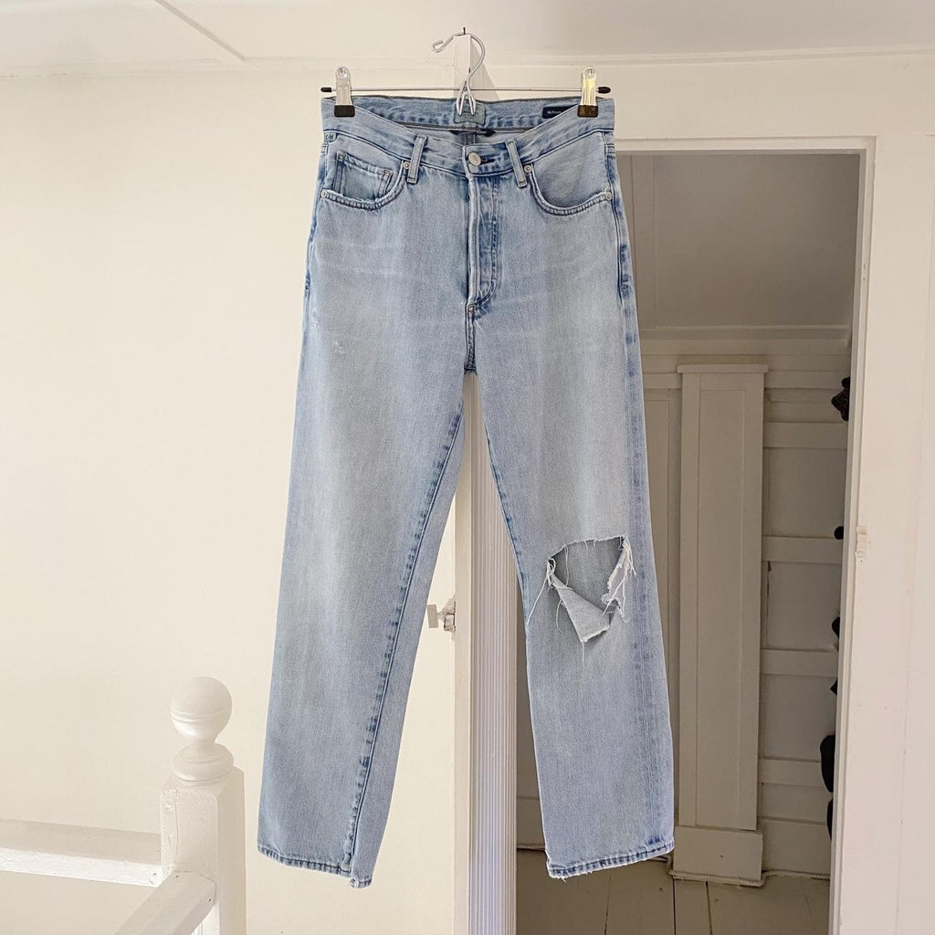 Citizens of Humanity McKenzie Distressed Curved Straight Jeans Blazing Star 24