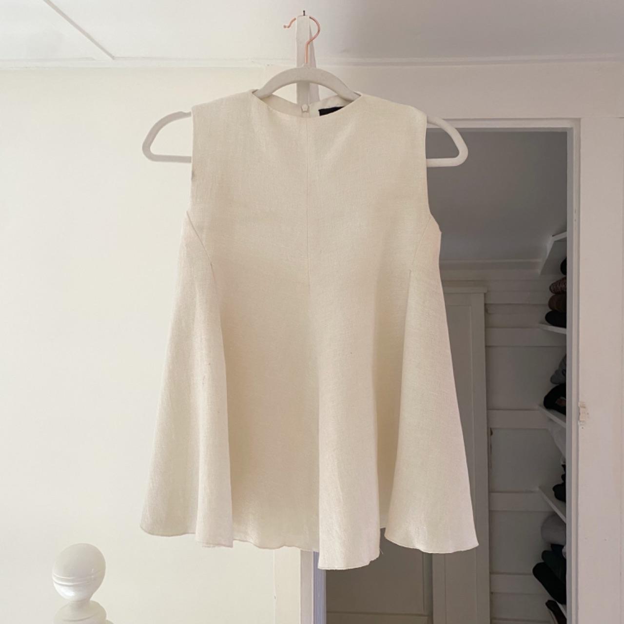 Ellery Venus Shell Peplum Top Ivory Size 2